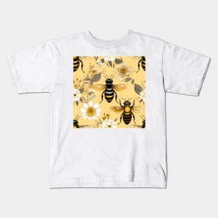 Honeycomb and Bee Pattern 2 Kids T-Shirt